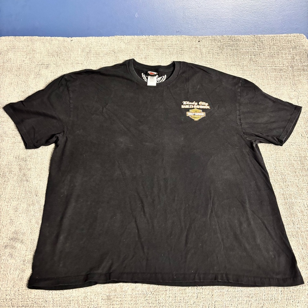 Harley-Davidson Chicago  Black and Gold Short Sleeve Tee